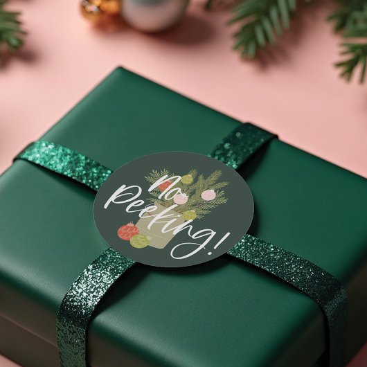 ノピーキングフェスティバル素朴葉オーナメント緑 ラウンドシール