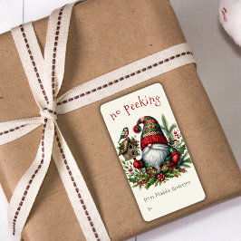 ノピーキングホリデークリスマス格言シール ラベル