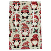 ノピーキング図解入りの、写真付きの格言クリスマスホリデー ミディアムペーパーバッグ (正面)