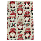 ノピーキング図解入りの、写真付きの格言クリスマスホリデー ミディアムペーパーバッグ (裏面)