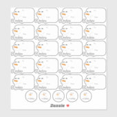 ノピーキング雪だるまクリスマスプレゼントラベル シール (シート)