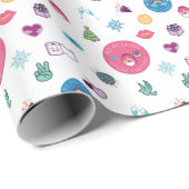 ノピーキング&陽気なクリスマス絵文字パターン ラッピングペーパー (ロールコーナー)