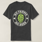 ノファームズNoビールホップクラフトビール農業ブルワーファ Tシャツ (デザイン正面)