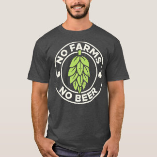 ノファームズNoビールホップクラフトビール農業ブルワーファ Tシャツ