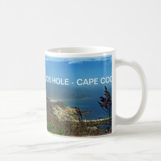 ノブスカポイントでの霧の朝 – Cape Cod MA コーヒーマグカップ (右)