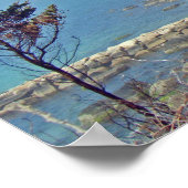 ノブスカポイントでの霧の朝 – Cape Cod MA ポスター (角)