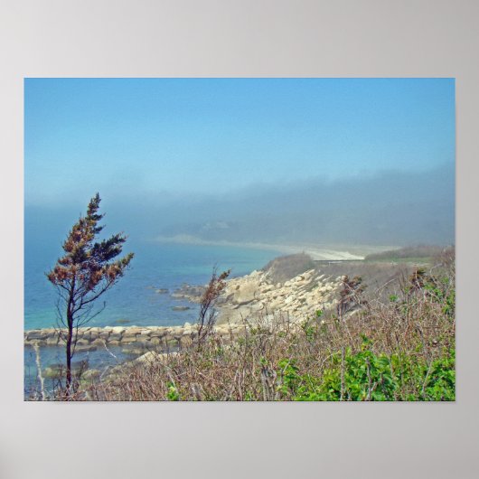 ノブスカポイントでの霧の朝 – Cape Cod MA ポスター (正面)