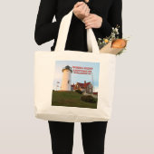 ノブスカポイントライトハウス、マサチューセッツ州トートバッグ ラージトートバッグ (正面(商品))