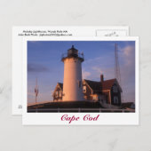 ノブスカライトハウスケープコッドウッズホールファルマス ポストカード (正面/裏面)