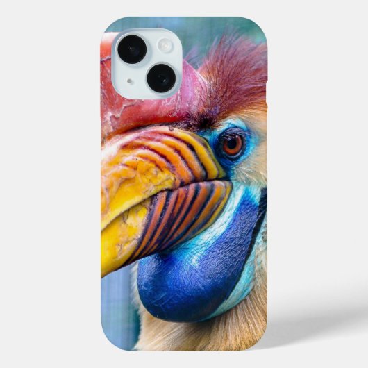 ノブッカラフルドホーンビル顔 Case-Mate iPhoneケース (裏面)