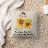 ノプレイスライクホームウィズサンフラワーズ装飾用クッション クッション (ブランケット)