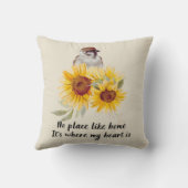 ノプレイスライクホームウィズサンフラワーズ装飾用クッション クッション (裏面)