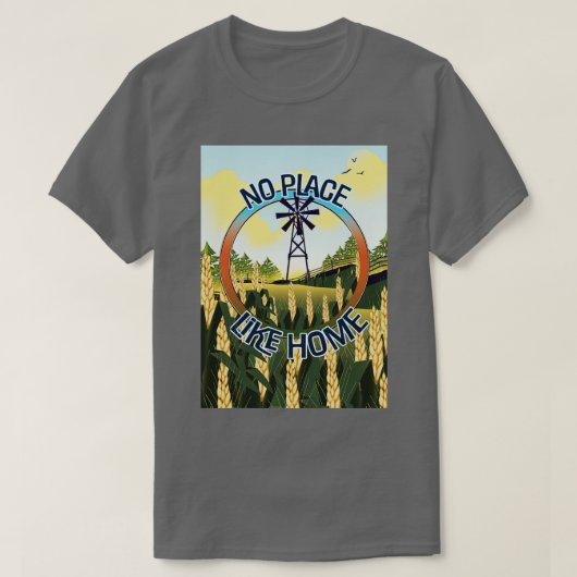 ノプレイスライクホーム感動的引用文 Tシャツ (デザイン正面)
