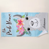 ノプロブラマトロピカルフローラグレーラマキュート ビーチタオル (正面)