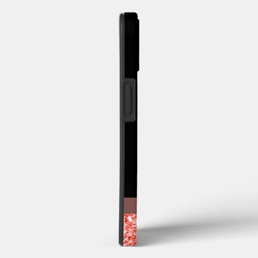 ノプロブラマピンクサンゴグリッタースパークルスモノグラム Case-Mate iPhoneケース (裏面 / 右)