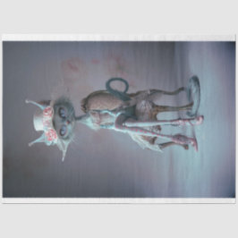 ノベフランスのル神秘的な猫のデコパージュ 薄葉紙