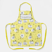ノベルティおもしろいかわいい子猫のパタパーソナライズされたーン エプロン (正面)