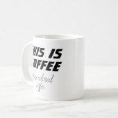 ノベルティおもしろいこれはコーヒーワイン色コーヒーである コーヒーマグカップ (正面左)