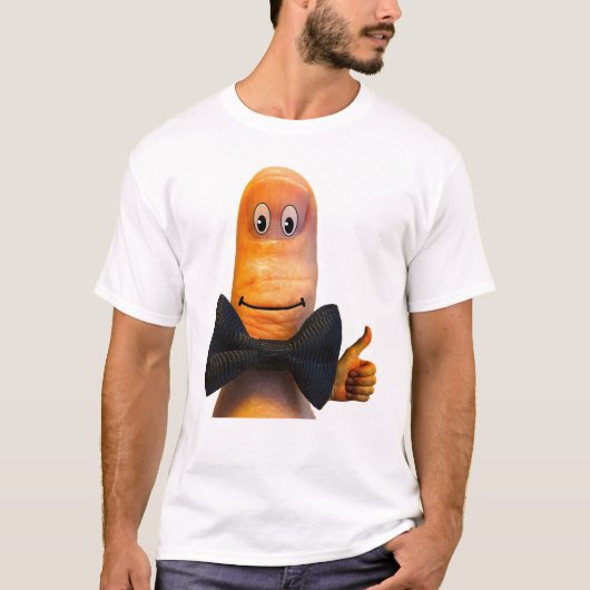 ノベルティおもしろいティーンズカレッジのMr.Thumbsアップ Tシャツ (正面)