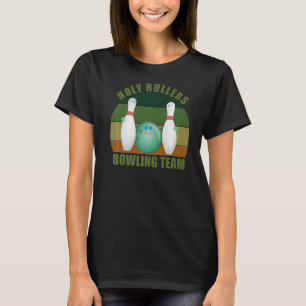 ノベルティおもしろいテンピンボウリングをする人、 クリケットの投手チームホーリーローラボー Tシャツ