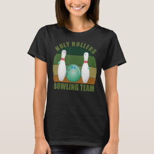 ノベルティおもしろいテンピンボウリングをする人、 クリケットの投手チームホーリーローラボー Tシャツ
