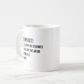 ノベルティおもしろいトレーニングユーモア – 私の新しいダイエット – ジム コーヒーマグカップ (正面左)