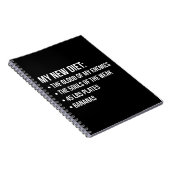 ノベルティおもしろいトレーニングユーモア – 私の新しいダイエット – ジム ノートブック (右側)