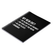 ノベルティおもしろいトレーニングユーモア – 私の新しいダイエット – ジム ノートブック (左側)