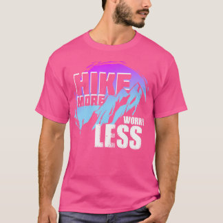 ノベルティおもしろいハイキングTシャツハイキングより心配が少ない Tシャツ