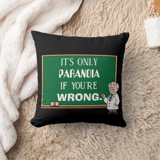 ノベルティおもしろいパラノイア陰謀理論家ブラック クッション (ブランケット)
