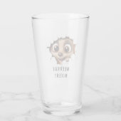 ノベルティおもしろいマンガのメルカットガラスのロングネーム タンブラーグラス (裏面)