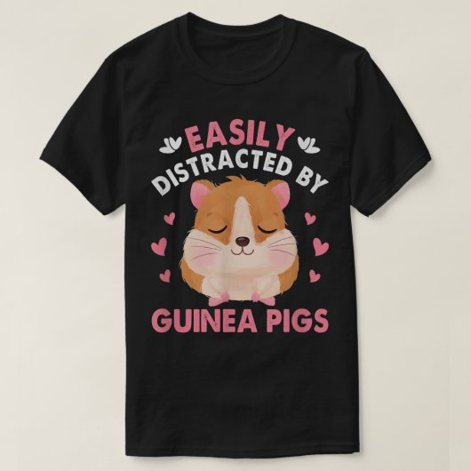 ノベルティおもしろいモルモット引用文for a Guinea lover Tシャツ (デザイン正面)