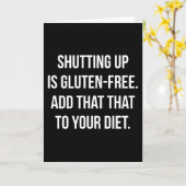 ノベルティおもしろいユーモア – シャットダウンはグルテンフリー カード (黄色い花)