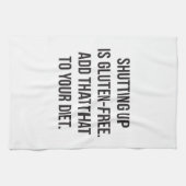 ノベルティおもしろいユーモア – シャットダウンはグルテンフリー キッチンタオル (横)