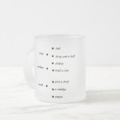 ノベルティおもしろい測定マグ フロストグラスマグカップ (正面左)