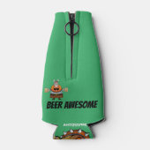 ノベルティおもしろい誕生日ギフトジョークビール – 戦士 ボトルクーラー (裏面)