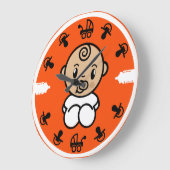 ノベルティかわいい新生児プレゼント ラージ壁時計 (傾斜)