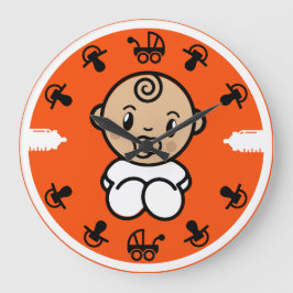 ノベルティかわいい新生児プレゼント ラージ壁時計