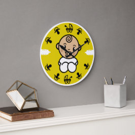 ノベルティかわいい新生児プレゼント ラージ壁時計