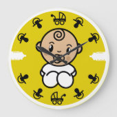 ノベルティかわいい新生児プレゼント ラージ壁時計 (正面)