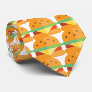 ノベルティのチーズバーガーの人のタイ ネクタイ