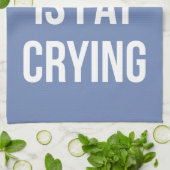 ノベルティの体育館-汗脂肪質の泣き叫びはあります-おもしろいなトレーニング キッチンタオル (折り畳み)