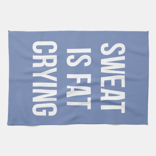 ノベルティの体育館-汗脂肪質の泣き叫びはあります-おもしろいなトレーニング キッチンタオル (横)