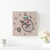 ノベルティの旧式のバイク スクエア壁時計 (ホーム)