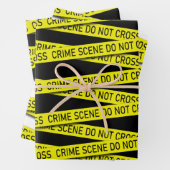 ノベルティの犯罪現場がパターンを交差しない ラッピングペーパーシート (インサイチュ)