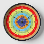 ノベルティアメリカタイムゾーンの大きな時計 壁時計 (正面)