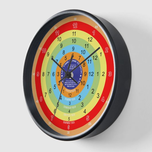 ノベルティアメリカタイムゾーンの大きな時計 壁時計 (傾斜)