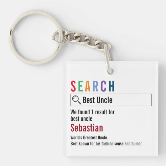 ノベルティインターネット検索結果パーソナライズされた キーホルダー (正面)