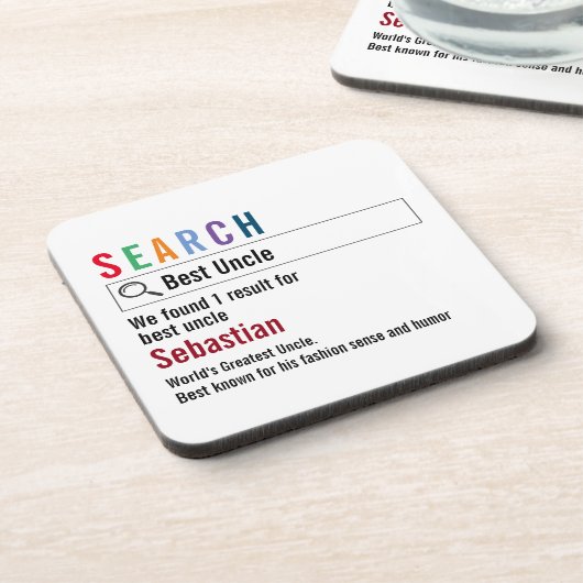 ノベルティインターネット検索結果パーソナライズされた コースター (左側)