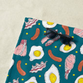 ノベルティエッグベーコンソーセージ揚げ朝食シェフ ビーチタオル (インサイチュ)